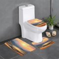 Sunset art Bathroom rug 3 piece set, Happy Camping bathroom rug
