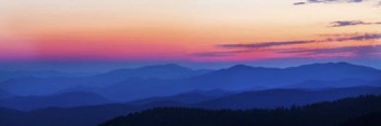 Sunset at Clingmans Dome Great Smoky Mountains National Park Tennessee USA Canvas Art - Panoramic Images (36 x 12)