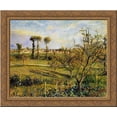 thumbnail image 1 of Sunset at Valhermeil, near Pontoise 24x20 Gold Ornate Wood Framed Canvas Art by Pissarro, Camille, 1 of 2