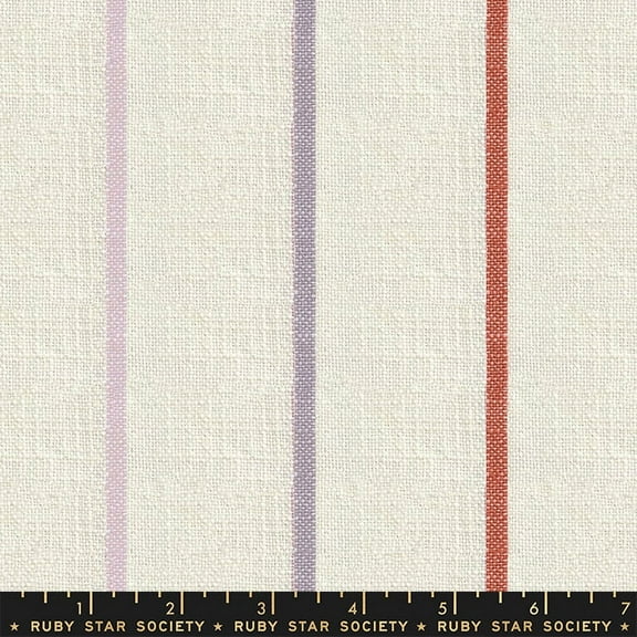 Sunset cream stripe woven cotton fabric - Warp Weft Heirloom Ruby Star Sold by the Quarter Yard