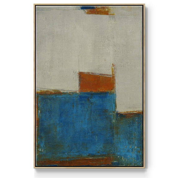 Sunset for Somebody Framed Premium Gallery Wrapped Canvas - Ready to Hang - 27 x 41 - Natural Wood Floating Frame