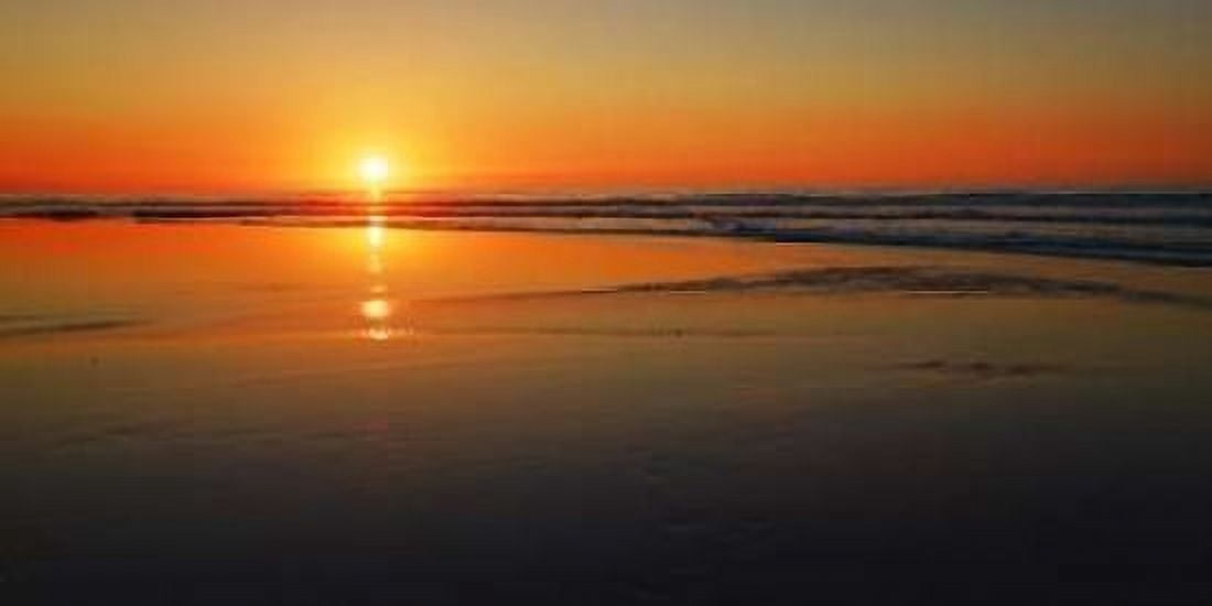 Sunset impression Taranaki New Zealand Canvas Art - Frank Krahmer (10 x 20)