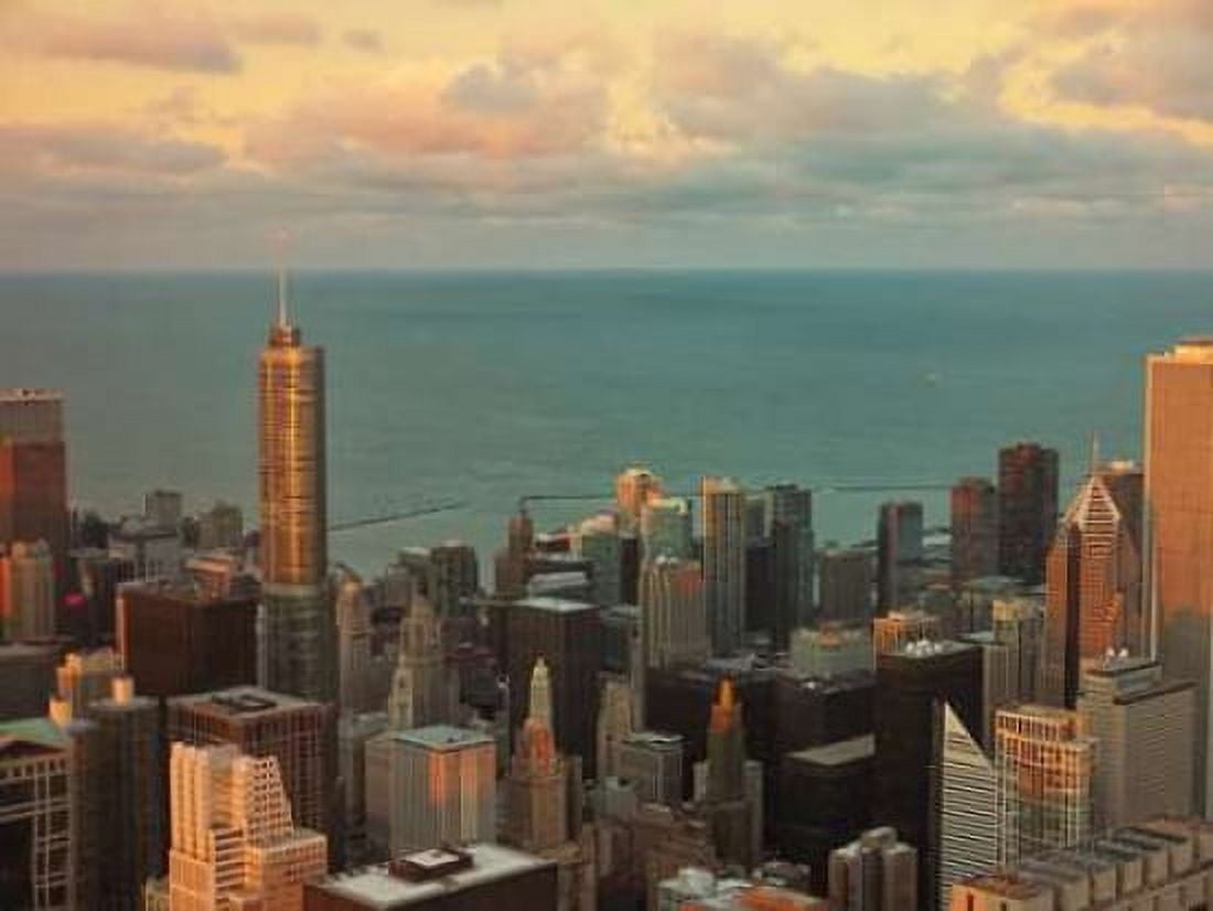 Sunset in Chicago Canvas Art - Jessica Levant (18 x 24)