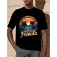 thumbnail image 1 of Sunset in Florida Patterned Printed Men's T-shirt - Cotton summer short sleeve fashion casual everything comfortable high quality, 1 of 9