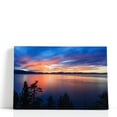thumbnail image 1 of Sunset, in Lake Tahoe Area - Wrapped Canvas Print Wall Art | 30" W x 20" H, 1 of 4