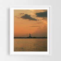 Sunset in Red Hook, Brooklyn 01 - Brooklyn New York Photography White Framed Wall Art Print 16 x 20 inches