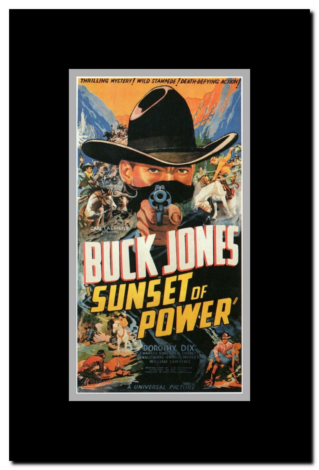 Sunset of Power Framed Movie Poster
