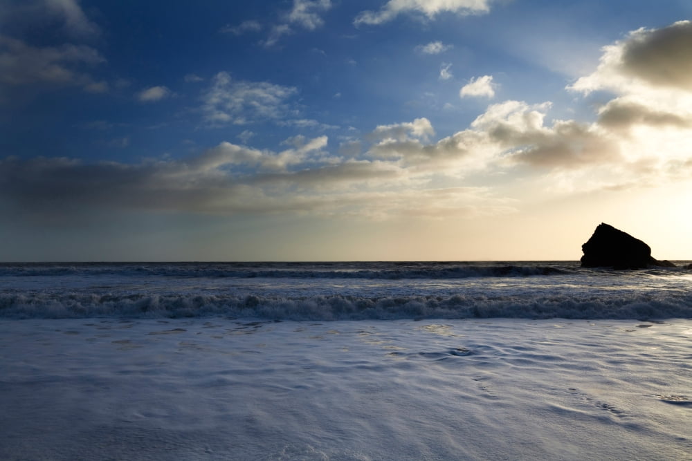 Sunset on Ballydowane Beach Bunmahon County Waterford Ireland Canvas Art - Panoramic Images (27 x 9)
