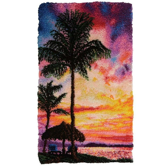 Sunset on Beach | Rug Making Latch Hooking Kit