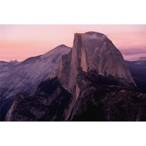 Sunset on Half Dome As Seen From Glacier Point Yosemite National Park - California United States of America Poster Print - 38 x 24 in. - Large