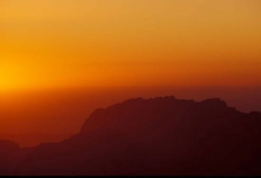 Sunset on Petra Valley Jordan Canvas Art - Michele Molinari DanitaDelimont (23 x 16)