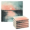 thumbnail image 1 of Sunset on The Lake Kitchen Cloth Dish Towels for Drying Washing Absorbent Dish Rags 6 Pack, 1 of 9