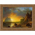 thumbnail image 1 of Sunset on the Coast 24x20 Gold Ornate Wood Framed Canvas Art by Bierstadt, Albert, 1 of 2