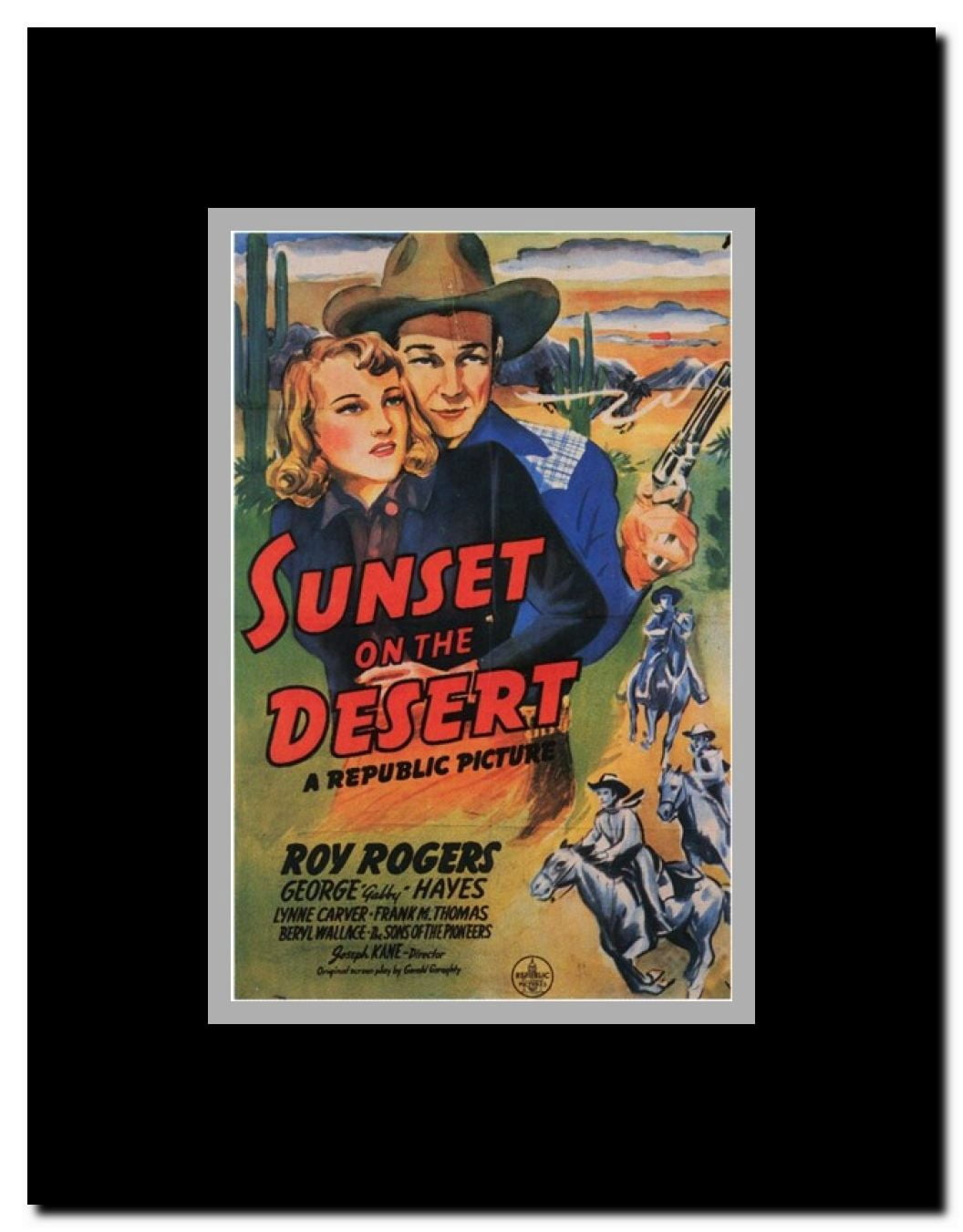 Sunset on the Desert Framed Movie Poster