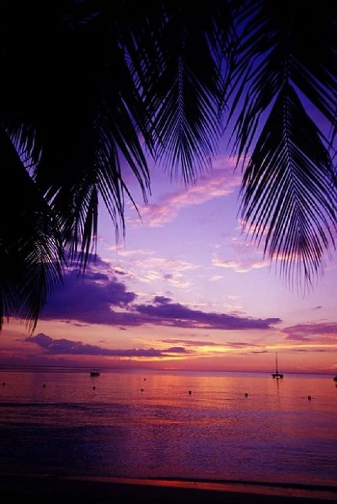Sunset on the beach Negril Jamaica Caribbean Canvas Art - Greg Johnston DanitaDelimont (18 x 27)