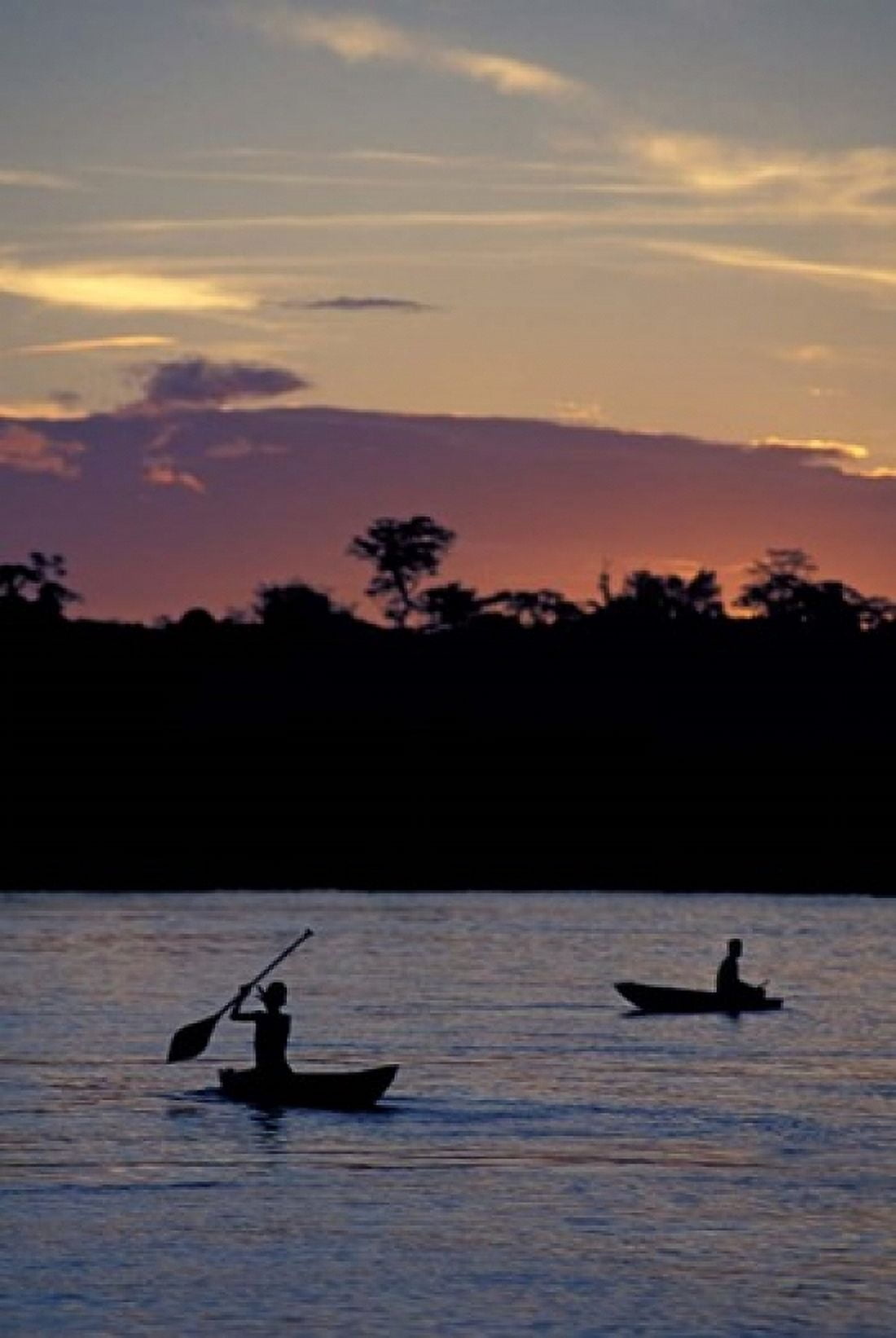 Sunset over Amazon River Basin Peru Canvas Art - Nik Wheeler DanitaDelimont (24 x 36)