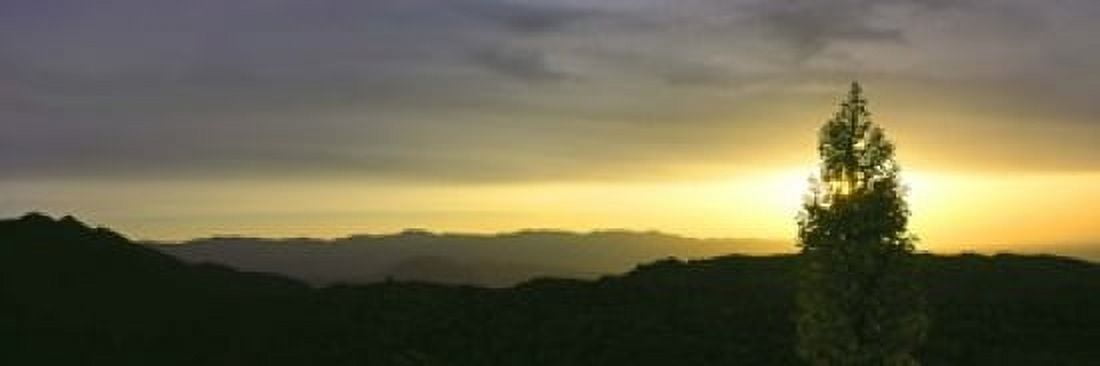 Sunset over Anza Borrego Desert State Park Borrego Springs California USA Canvas Art - Panoramic Images (18 x 6)
