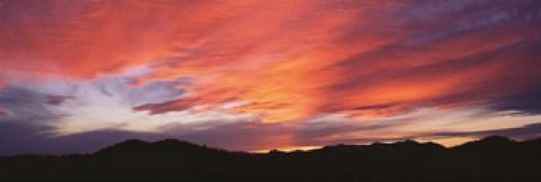 Sunset over Black Hills National Forest Custer Park State Park SD USA Canvas Art - Panoramic Images (18 x 6)