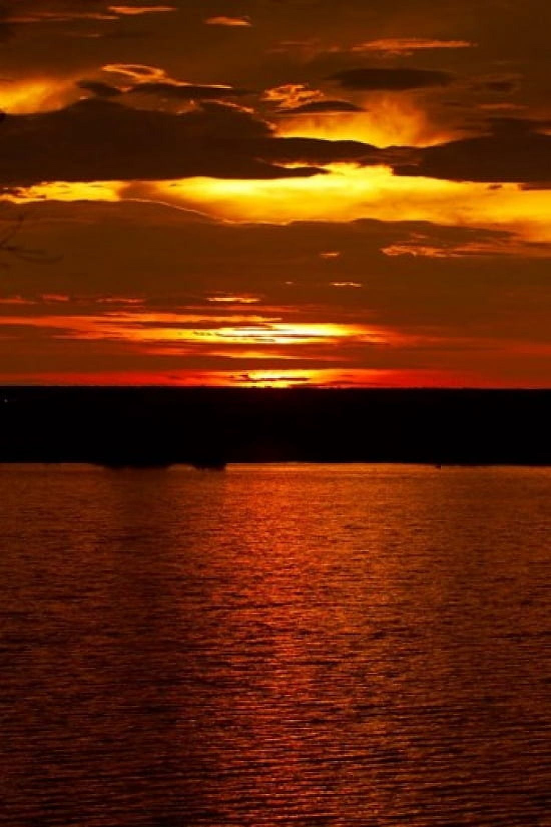 Sunset over Chobe River from Sedudu BarKasane Botswana Africa Canvas Art - David Wall DanitaDelimont (24 x 35)