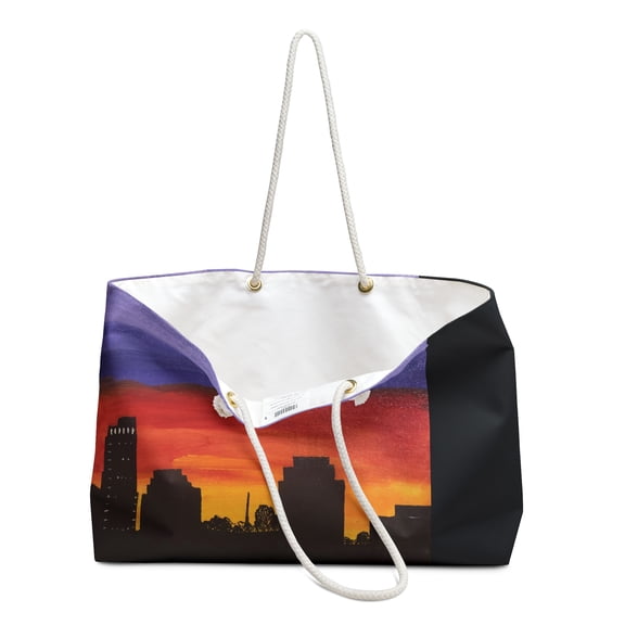 Sunset over Houston Weekender Bag