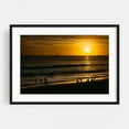 thumbnail image 1 of Sunset over Huntington - Huntington Beach California Photography Sunset Beach Ocean Coastal Waves Scenic Black Framed Wall Art Print 24 x 36 inches, 1 of 4