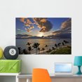 thumbnail image 1 of Sunset over Kaanapali Beach Wall Mural by Wallmonkeys Peel and Stick Graphic (36 in W x 24 in H) WM68833, 1 of 4
