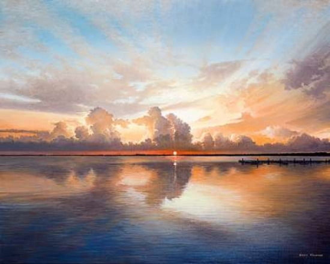 Sunset over Lake Canvas Art - Bruce Nawrocke (24 x 30)