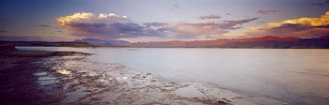 Sunset over Lake Mead Nevada USA Canvas Art - Panoramic Images (18 x 6)