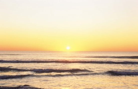 Sunset over Sea Canvas Art - Panoramic Images (24 x 16)
