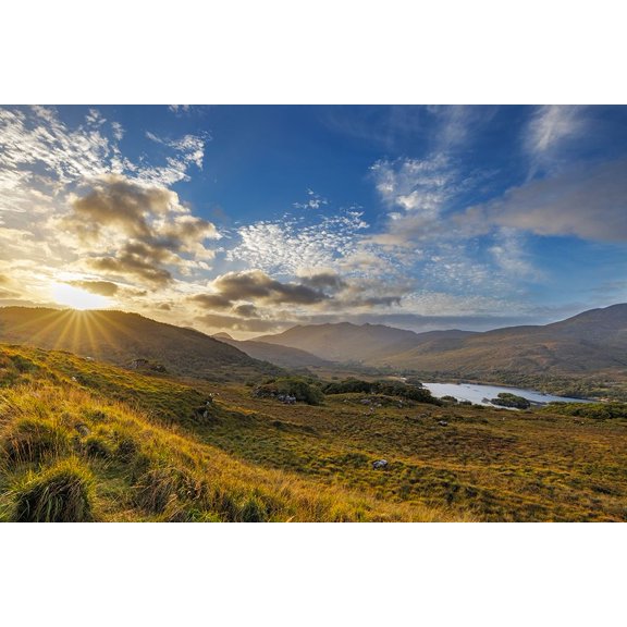 Sunset over Upper Lake Killarney in Killarney National Park-Ireland Poster Print - Chuck Haney (36 x 24)