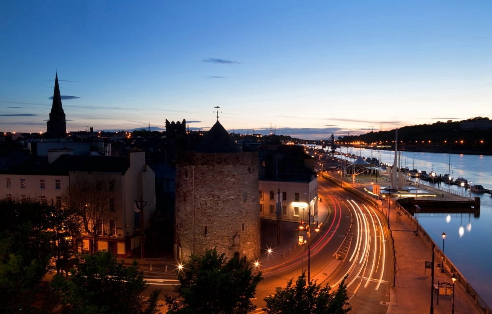 Sunset over Waterford City County Waterford Ireland Canvas Art - Panoramic Images (24 x 16)