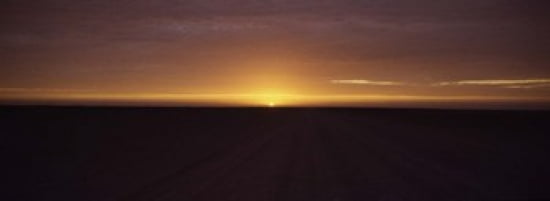 Sunset over a desert Namib Desert Swakopmund Namibia Canvas Art - Panoramic Images (36 x 13)