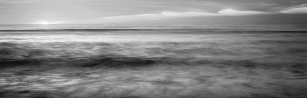 Sunset over an ocean Pacific Ocean La Jolla California USA Canvas Art - Panoramic Images (6 x 18)
