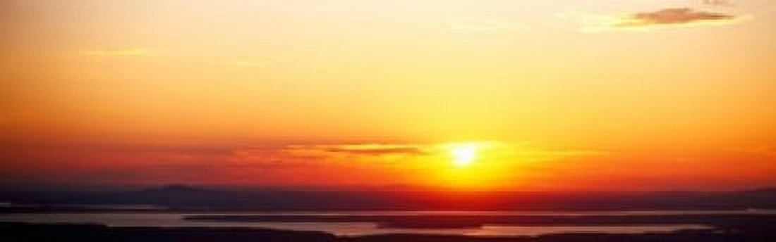 Sunset over mountain range Cadillac Mountain Acadia National Park Maine USA Canvas Art - Panoramic Images (36 x 12)
