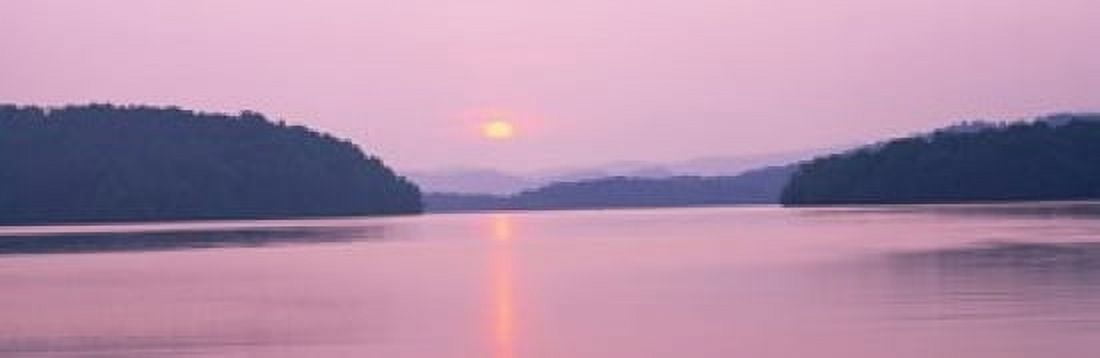 Sunset over mountains Lake Chatuge Western North Carolina North Carolina USA Canvas Art - Panoramic Images (18 x 6)