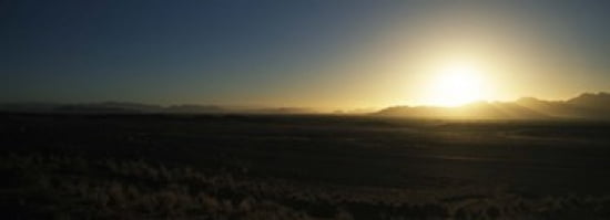 Sunset over mountains Sossusvlei Namib Desert Namibia Canvas Art - Panoramic Images (36 x 13)