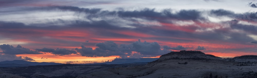 Sunset over slickrock Grand Staircase-Escalante National Monument Utah USA Canvas Art - Panoramic Images (27 x 9)