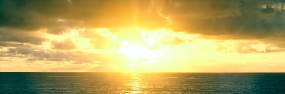 Sunset over the Pacific ocean La Jolla San Diego San Diego County California USA Canvas Art - Panoramic Images (12 x 36)