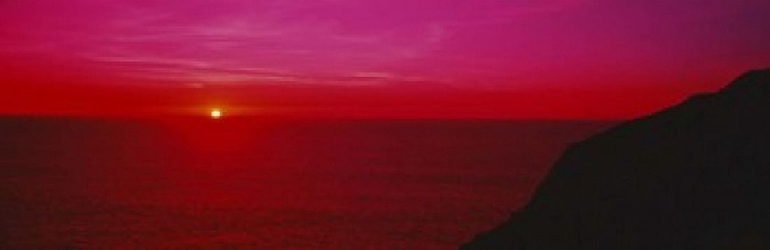 Sunset over the ocean California USA Canvas Art - Panoramic Images (18 x 6)
