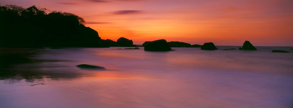Sunset over the sea Goa India Canvas Art - Panoramic Images (27 x 9)