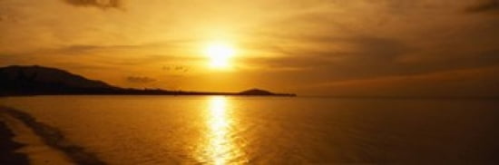 Sunset over the sea Ko Samui Thailand Canvas Art - Panoramic Images (36 x 12)