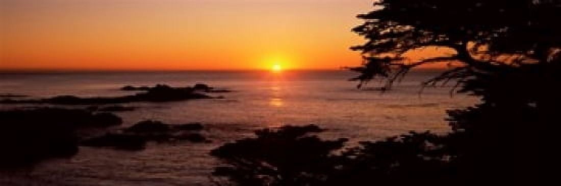 Sunset over the sea Point Lobos State Reserve Carmel Monterey County California USA Canvas Art - Panoramic Images (18 x 6)