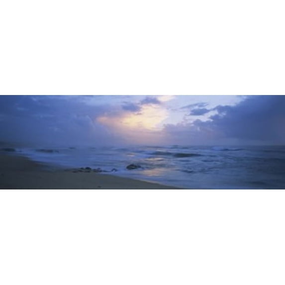 Sunset over the sea, Porto, Portugal Poster Print (18 x 6)