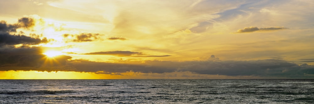 Sunset over the sea WindanSea Beach La Jolla San Diego County California USA Canvas Art - Panoramic Images (27 x 9)