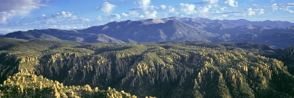 Sunset view from Sugarloaf Mountain Chiricahua National Monument Arizona USA Canvas Art - Panoramic Images (36 x 12)