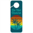 thumbnail image 1 of Sunset with Palm Trees Graphic Plastic Door Knob Hanger Sign, 1 of 6