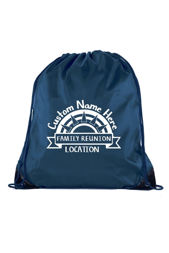 Sunset with name and Date white print-Family Reunion Party Favor Bags