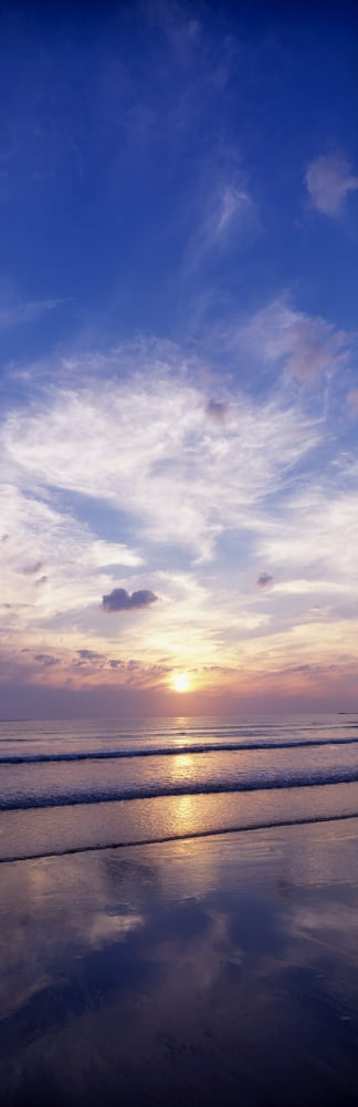 Sunsets Over The Beach Magheraroarty Co Donegal Ireland Canvas Art - The Irish Image Collection Design Pics (15 x 44)
