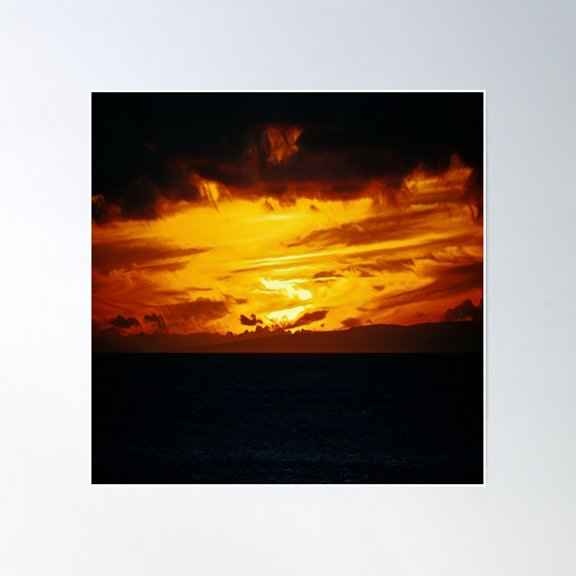 Sunsets Poster Wall Art, Modern Wall Decor, 16x16 UNFRAMED