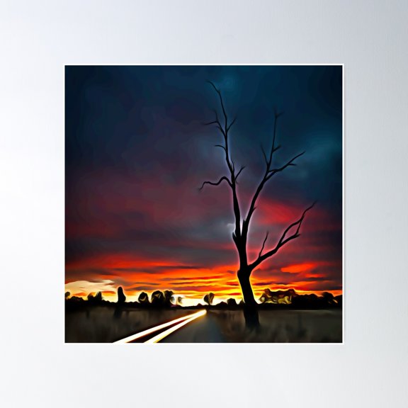 Sunsets Poster Wall Art, Modern Wall Decor, 30x30 UNFRAMED